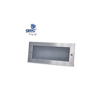 GSC Evolution Aplique Rectangular Aluminio empotrable Pared LED5W 6000K-Caja de empotrar incluida, Niquel, 233x80x100mm