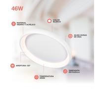 GSC Evolution Plafón de techo LED Simola redondo 46W 4000K Blanco
