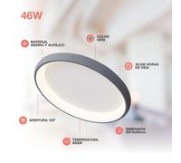 GSC Evolution Plafón de techo LED Simola redondo 46W 4000K Gris