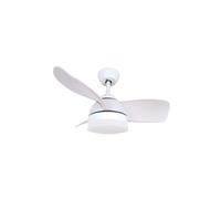 GSC - Ventilador de techo con mando 28' motor DC CCT 3 aspas efecto madera Níquel 300005033
