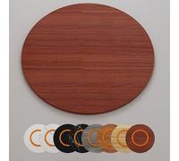 GSKFXJ 50cm 60cm 80cm Mesa Giratoria De Comedor Grande Plato Giratorio De Madera Lazy Susan, Bandeja Giratoria para Cocina, Grueso Y Duradero(Teak,65cm/26in)