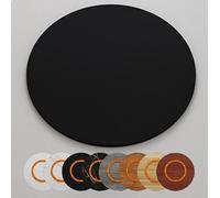 GSKFXJ 50cm 60cm 80cm Mesa Giratoria De Comedor Grande Plato Giratorio De Madera Lazy Susan, Bandeja Giratoria para Cocina, Grueso Y Duradero(Black,80cm/32in)