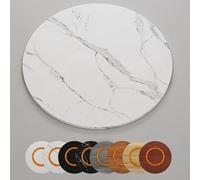 GSKFXJ 50cm 60cm 80cm Mesa Giratoria De Comedor Grande Plato Giratorio De Madera Lazy Susan, Bandeja Giratoria para Cocina, Grueso Y Duradero(Marble,70cm/28in)