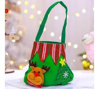 GSUYUHUPO Bolsa de dulces de Navidad, no tejida, caja de caramelos, Papá Noel, muñeco de nieve, reno, manzana, bolsa de regalo de Navidad