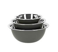 GSW 158503 Magic Color Gris Magic Color - Juego de 3 Cuencos (Acero Inoxidable, 24,5 x 24,5 x 9,2 cm, 3 Unidades