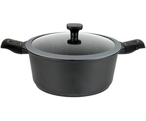 GSW 167857 Easy Click - Cacerola (24 cm, aluminio, plástico, cristal, silicona), color negro