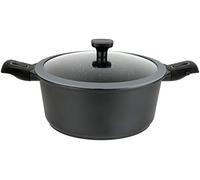 GSW 167864 Easy Click - Olla (28 cm, aluminio, plástico, cristal, silicona), color negro