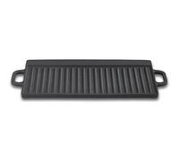 GSW Black Iron BBQ - Plancha rectangular de hierro fundido (42 cm, versátil, resistente sartén de hierro fundido para barbacoa al aire libre, así como para uso en la cocina)