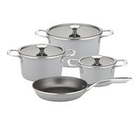 GSW Juego de utensilios de cocina STRATOS, 7 piezas, Acero esmaltado, Gris