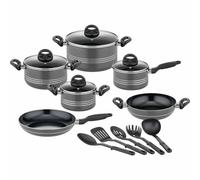 GSW Milano Grey Batería de cocina de 15 piezas Gris