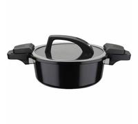 GSW Olla a presión de aluminio forjado, 4 L, 24 cm, Negra