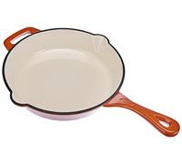 GSW Stahlwaren GmbH Cacerola, 26 x 6 cm, Hierro Fundido, Naranja y Rojo, 2 L