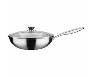 GSW Wok pro con tapa de 32 cm y fondo de 3 capas