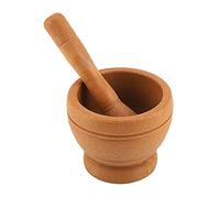 Gsycle Juego de mortero y Maja, Molinillo de ajo de plástico Manual, Juego de mortero para Especias, tazón de molienda, Herramienta de Cocina para el hogar, ajo, Jengibre, maní (Madera)