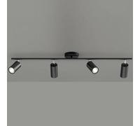 Gsycle Lámpara de techo para armario, riel de luz LED E27 60 W, ángulo móvil, plegable, iluminación de seguimiento de 4 luces, luz de techo para armario, iluminación de cocina para