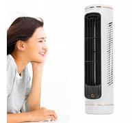 Gsycle Ventilador de mesa personal, ventilador de pie de refrigeración de 3 velocidades, ventiladores de torre silenciosos portátiles sin aspas que soplan aire frío para dormitorio, (Blanca)
