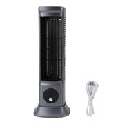 Gsycle Ventilador de torre sin aspas, 3 velocidades, ventiladores de escritorio silenciosos portátiles de 11,4 pulgadas, herramienta de refrigeración personal, aire acondicionado pequeño