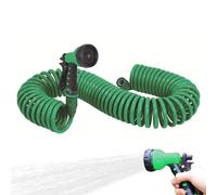 GTFYUDGH 15M 7 Modos Manguera De Agua En Espiral, Manguera De Jardín De Retroceso, Manguera De Agua Flexible, Manguera Flexible En Espiral Para Jardín, Manguera De Pulverización De Retroceso