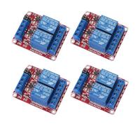 GTIWUNG 4 Piezas Módulo de Relé de 2 Canal 5V con Aislamiento Optoacoplador Relé de relé de expansión Alta y Baja con LED, 5V 2-Canal Modulo Relay Disparador de Nivel Bajo para PIC AVR DSP ARM MCU