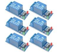 GTIWUNG 6 Piezas Módulo de Relé de 1 Canal 12V con Aislamiento Optoacoplador Relé de relé de expansión Alta y Baja, 12V 1-Canal Modulo Relay Disparador de Nivel Bajo para PIC AVR DSP ARM MCU