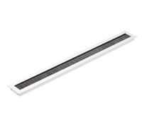 GTV - Grommet de Cable Merida, Solución de Cableado, Organizador de Cables Rectangular para Muebles, Sistema de Cables, Diseñado para Instalación en Encimera, Escritorio - 45 x 450 mm, Aluminio