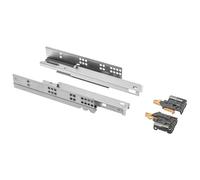 GTV - Guías Correderas para Cajones Montaje Inferior con Soft Close y Autocierre, Carriles para Cajones, Modern Slide con Amortiguación, Extensión Completa 450 mm, Soporta hasta 35 kg - 2 Par