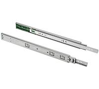 GTV Guías de Cajón VERSALITE LIGHT, Cierre Suave y Extracción Total, L500mm, H45, Carga 25kg, Guías Telescópicas de Bolas, Acero Galvanizado, 1 Par
