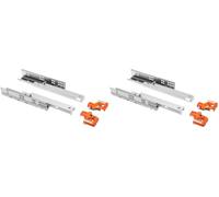 GTV - Instrucciones de montaje inferiores P2O L:450, MODERN SLIDE, placa de 18 mm - Guías para cajón - Guías para cajones - Soporta hasta 25 kg - 1 juego : 2 unidades (Paquete de 2)