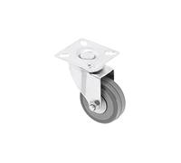 GTV KM-GREYROLL-50MM-BH - Rueda para muebles (50 mm, sin cerradura), color gris