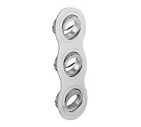 GTV MORENA TRIO foco empotrable triple redondo orientable - lámpara de techo de aluminio en plata (inox), IP20, compatible con bombillas MR16, 3x50 W, ideal para salón, cocina y oficina