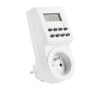GTV Temporizador Digital semanal con Enchufe - Silencioso Programador electrónico de 7 días, 24 h, 8 ciclos ON/Off, 3500 W 16 A - Ideal para hogar, jardín y acuarios