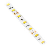 GTV Tira LED 2m Flash 5630, muy luminosa con 1750lm/m, 15W/m, Regulable, 12V DC, 3200K Blanco Cálido, autoadhesiva para Muebles iluminación indirecta, IP20