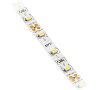 GTV Tira LED 5m Rollo Flash 2835, 300 LEDs 60/m, Regulable, 11W/m, 12V DC, 8mm de Ancho, cortable cada 5cm, Banda de Luz Muebles Cocina, Blanco Frío 6500K