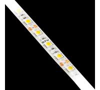 GTV Tira LED 5m Rollo FLASH 5050, 300 LEDs (60/m), IP65 Resistente al Agua, Regulable, 12V, 72W Potencia Total, 10mm de Ancho, Banda de Luz para Cocina Muebles, Blanco Cálido 3200K