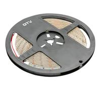 GTV Tira LED Blanco Frío Flash 2835MW, Rollo de 5m con 300 LEDs, IP65 Resistente al Agua, Regulable, 12V, 3,7W/m, 8mm de Ancho, 6500K Banda de Luz para Cocina iluminación de Muebles