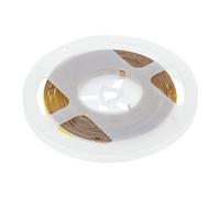 GTV Tira LED COB de 12 V, 5 m, luz blanca cálida, 3200 K, 750 lm/m, 1600 LED, 8 mm, 21 W/5 m, línea de luz uniforme, IP20 para interiores, tira de iluminación para viviendas, comercios