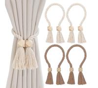 GTYHH Juego De Cordón De Cortina Magnético De 4 Piezas, Cordón Trenzado con Soporte De Cortina De Borla, Adecuado para Dormitorio, Sala De Estar, Oficina