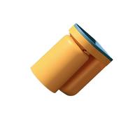 Guangcailun Portacepillos flexible con vaso,Amarillo,12.5 x 11.5 x 7 cm | almacenamiento eficientes en el baño. Organizador de baño con drenaje de agua flexible sin taladros. Caja para cepillos de