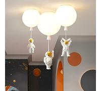 GUANSHAN Astronauta Creativo Globo Lámpara De Araña Dormitorio Infantil Lámpara De Techo Globo Lámpara De Techo Dormitorio Infantil Lámpara De Techo