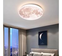 GUANSHAN Candelabros de simulación de luna Luz LED de techo de luna lámpara de techo ultrafina lámpara de pared de luz de techo de entrada para dormitorio, sala de estar, dormitorio de niños y niñas
