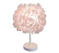 GUANSHAN Flor de seda rosa Lámpara de mesilla de noche Lámpara de mesa Lámpara de mesa Lámpara de escritorio Pantalla para sala de estar Dormitorio Decoración del hogar Decoración de la boda