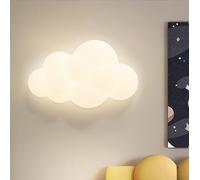 GUANSHAN Lámpara de pared LED 3D con forma de nube para habitación infantil, lámpara de noche, iluminación de pared decorativa para dormitorio, sala de estar y escaleras, 18 W, 3 luces