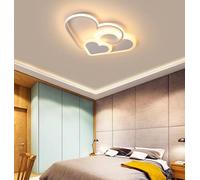 GUANSHAN Lámpara de Techo 3D LED Creativo Estereoscópico Corazones Lámpara de Techo Iluminación para Niños Niñas Dormitorio Jardín de Infantes, Luz Cálida, 30W, Blanco