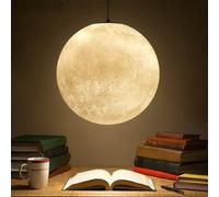 GUANSHAN Moon Lámpara colgante Creative Planet Chandelier Art Moon Mesita de noche Lámpara de techo Orb Lámpara de techo Colgante Luz de luna para dormitorio, comedor, pasillo