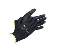 GUANTE 100% POLIEST. IMPREG. PU NEGRO T-9 - Unid: 12
