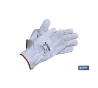 Guante piel de serraje gris talla 10 caja 12 unid.