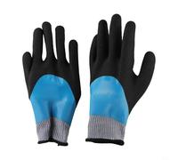 Guantes aislantes electricistas, 400 V, resistentes a la tensión, color azul, antideslizantes, para pantalla táctil, compatibles con látex natural, guantes de trabajo para instalación eléctrica, talla