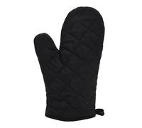 Guantes De Horno 1 par de Guantes Cocina algodón Resistentes al Calor for Horno Kitchen Craft, Color Negro