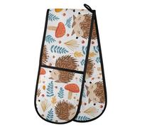 Guantes de horno largos, de 35 x 7 pulgadas, resistentes al calor hasta 200°C, con aislamiento térmico