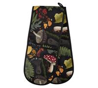Guantes de horno resistentes al calor: guantes dobles para cocinar y hornear